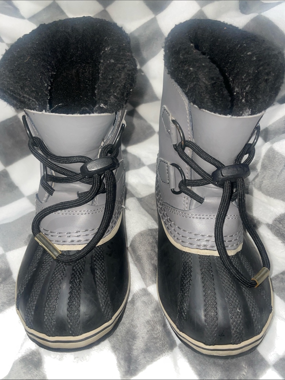 Kids Sorel Waterproof Winter Boots - Gray/Black size 11